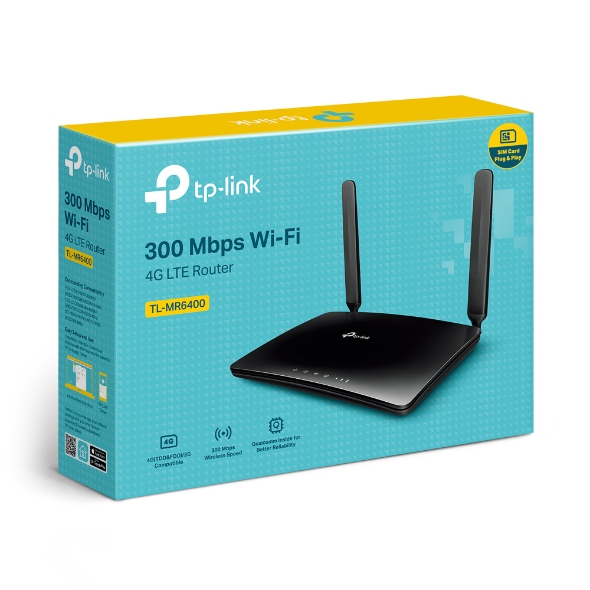 Router 4G Lte 300 Mbps Wifi Tplink Internet Simcard Tl-Mr6400