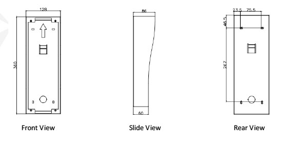 DS-KAB13-D SOPORTE HIKVISION SUPERFICIAL PARA VIDEOPORTERO