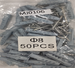 COMBO TORNILLO #8 + RAMPLUG / PACK 50 UND