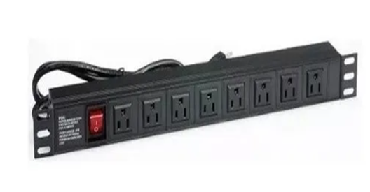 REGLETA TIPO PDU DE 8 TOMAS UNIVERSALES PARA RACK / 110V / 15A / 482.6 MM