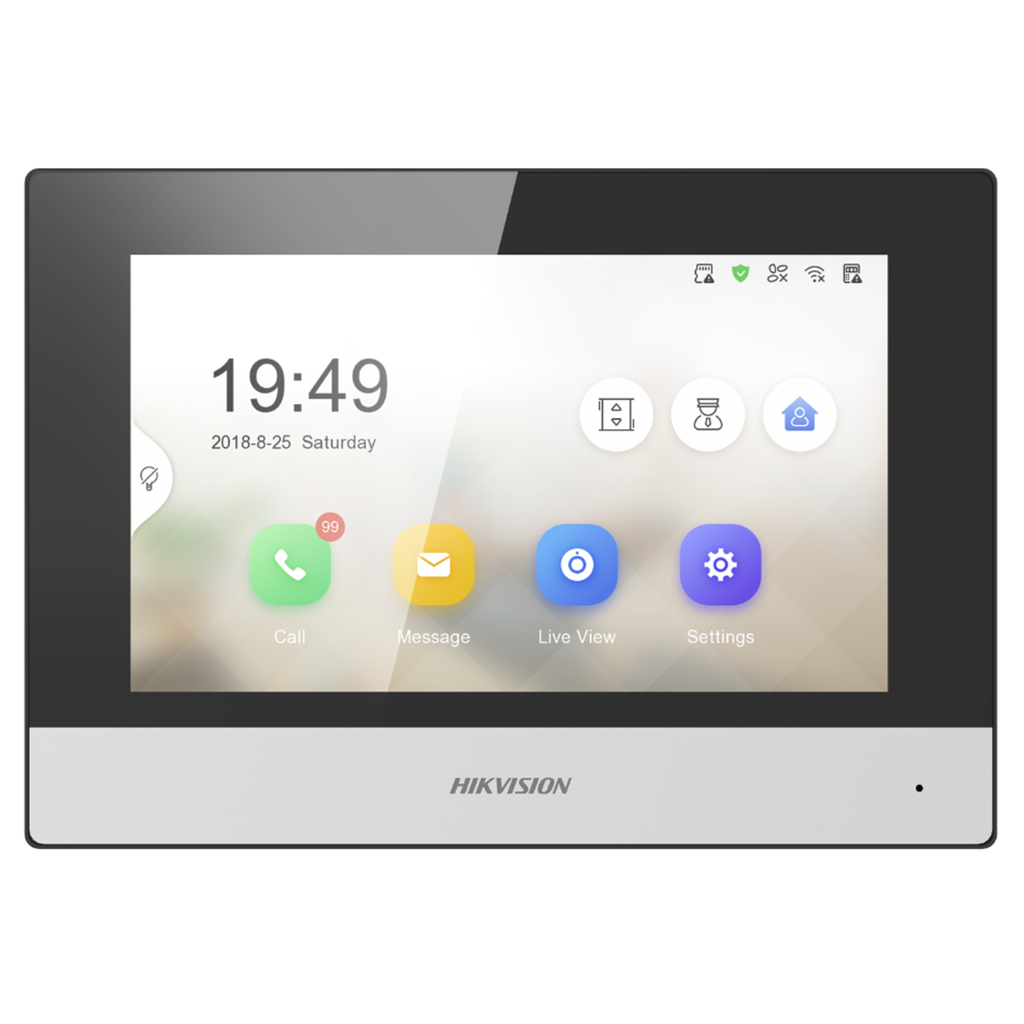 MONITOR IP 7&quot; PARA VIDEO PORTERO / TÁCTIL / WIFI / VÍDEO EN VIVO / APERTURA REMOTA / LLAMADA ENTRE MONITORES / AUDIO DE DOS VÍAS / 200MM X 140MM X 15.1MM