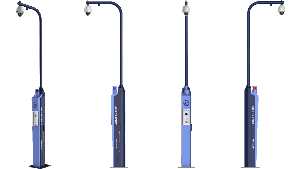 ESTACIÓN DE PÁNICO CON INTERCOMUNICADOR IP Y SOPORTE PARA CÁMARA Y/O PTZ