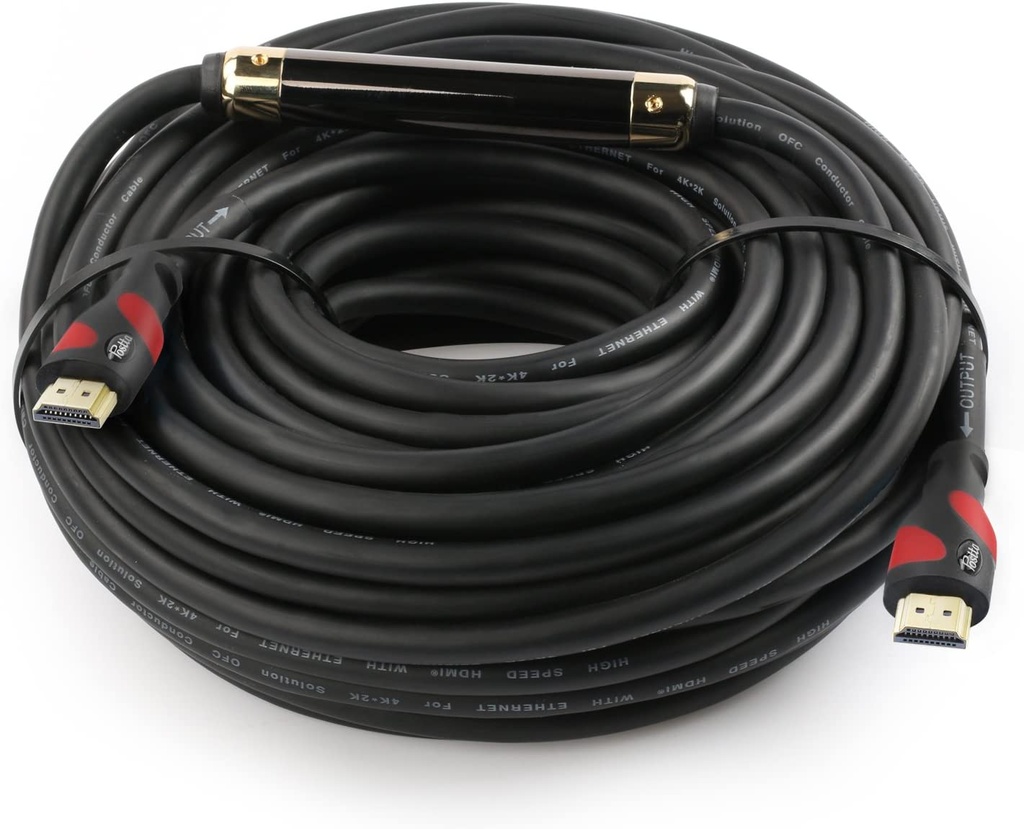 CABLE HDMI 50 MTS ULTRA DE 1,4 V CON AMPLIFICADOR DE SEÑAL INTEGRADO COMPATIBLE CON 3D 1080P ETHERNET RETORNO DE AUDIO Y PAQUETE ULTRA HD-1