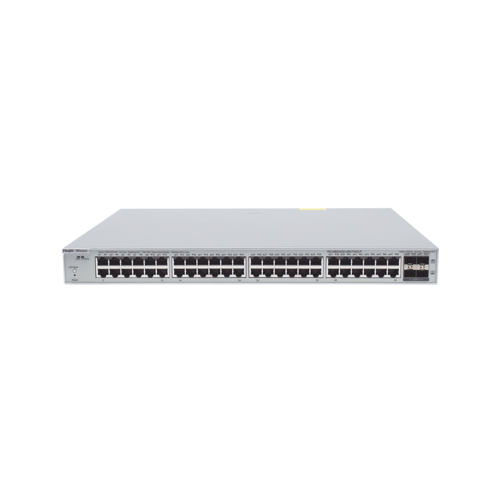 SWITCH ADMINISTRABLE 48 PUERTOS GIGABIT POE 802.3AF/AT + 4 SFP PARA FIBRA 10GB GESTIÓN GRATUITA EN LA NUBE 370W