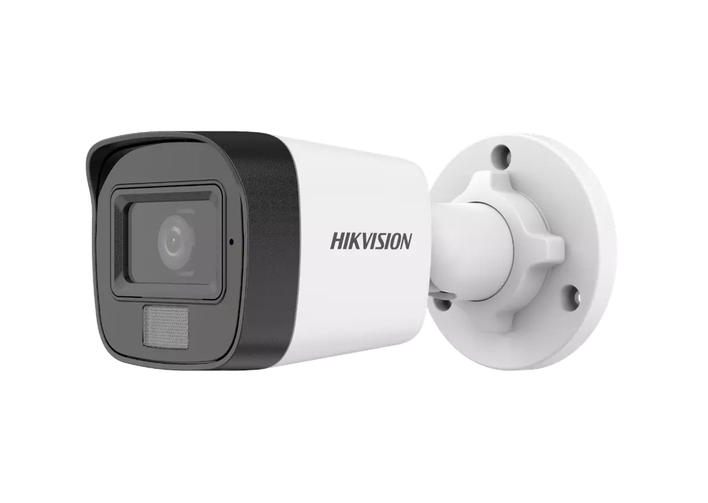 CÁMARA BULLET TURBO HD 2 MP / 2.8 MM / 1080P / LUZ DUAL / 25 MTS IR EXIR / LUZ BLANCA 20 MTS / MICRÓFONO INTEGRADO / EXTERIOR IP67 / PLÁSTICO / TVI-AHD-CVI-CVBS / DWDR