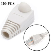BOTA GORRO CAPUCHA PARA CONECTOR RJ45 CAT6 BLANCO X100