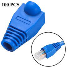 BOTA GORRO CAPUCHA PARA CONECTOR RJ45 CAT6 AZUL X100