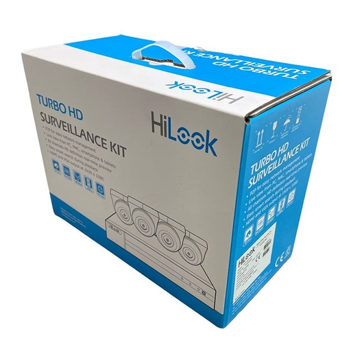 [DS-J142I(STD)/HIKIT/TK-4142BH] KIT DVR-204Q-K1 4 CANALES 1080P + 4 CÁMARAS BULLET THC-B120-M 3.6MM TURBO HD 2MP + FUENTE DE 12V + CABLES + 1 HDD 1TB