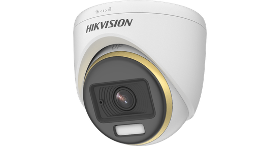 [DS-2CE70DF3T-PFS(2.8mm)] CÁMARA DOMO TURBO HD 2 MP / 2.8 MM / 1080P / COLORVU / IMAGEN A COLOR 24/7 / PLÁSTICO / LUZ BLANCA 20 MTS / MICRÓFONO INTEGRADO / INTERIOR / TVI-AHD-CVI-CVBS / 130DB WDR / 3D