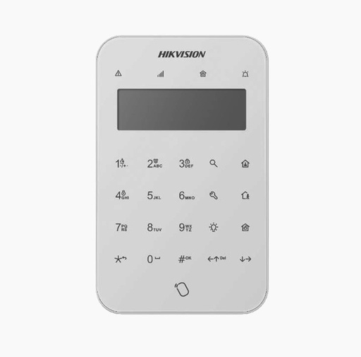 [DS-PK1-LT-WB] TECLADO INALÁMBRICO TRI-X CON PANTALLA LCD / RANGO 800 MTS / ARMADO Y DESARMADO / COMUNICACIÓN DE 2 VÍAS / FRECUENCIA 433 MHZ / FUNCIONES DE AUTOMATIZACIÓN PARA CONTROL DE RELEVADORES / AX PRO