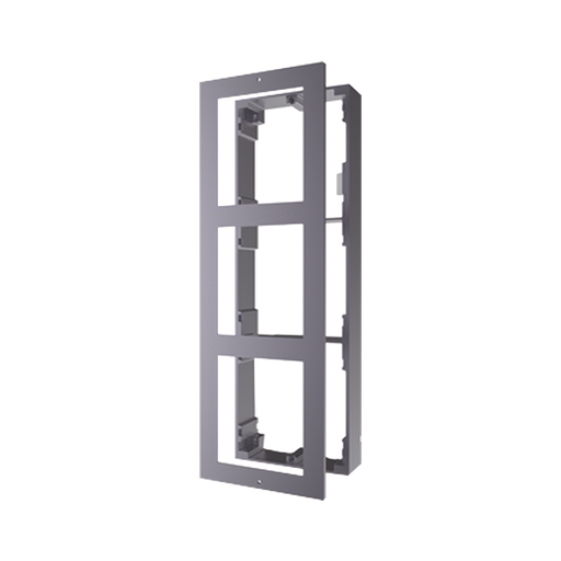 [DS-KD-ACW3] SOPORTE PARA EMPOTRAR 3 MÓDULOS VIDEO PORTEROS IP / ALUMINIO ALTA CALIDAD / INSTALACIÓN EN SUPERFICIE