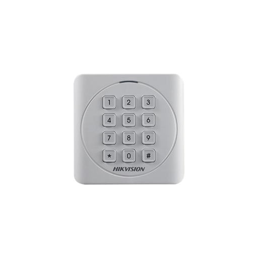 [DS-K1801MK] LECTOR DE TARJETAS DE PRÓXIMIDAD / TIPO MIFARE Y EM / TECLADO NÚMERICO / WIEGAND / IP65
