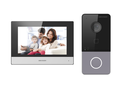 [DS-KIS603-P(C)] KIT DE VIDEOPORTERO / PANTALLA A COLOR 7&quot;/MICRÓFONO INCORPORADO / ALTAVOZ / WIFI / HIK-CONNECT APP MOBILE CONTROL