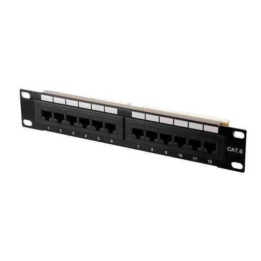 [ID-PPU612] PATCH PANEL 12 PUERTOS CAT6 1U