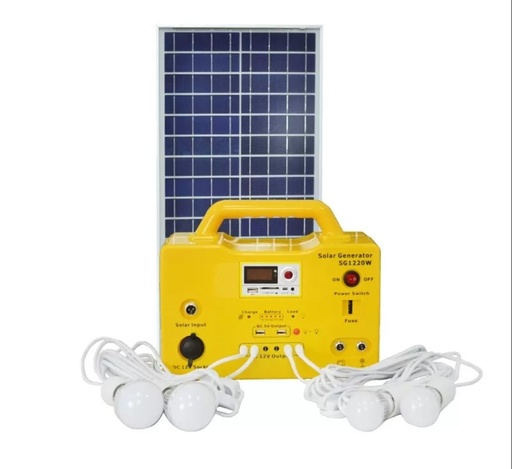 [SG1230W] UPS PORTÁTIL BATERÍA 17A PANEL SOLAR 30W 6 BOMBILLOS