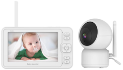 [ASP-BM522-5A-300WF] MONITOR IP WIFI + CÁMARA IP WIFI 3MP / 3.6MM / IR / VISION NOCTURNA / CONTROL DE TEMPERATURA Y HUMEDAD / MUSICA / AUDIO / MICRO / BATERÍA 3600 MAH