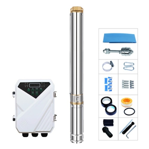 [3DPC5.2-50-48-600] BOMBA SUMERGIBLE SOLAR 3&quot; 50 MTS 1,5&quot; SALIDA / 5200 LITROS POR HORA / 50 MTS DE PROFUNDIDA / 3&quot; DE DIAMETRO / 600 W DE POTENCIA