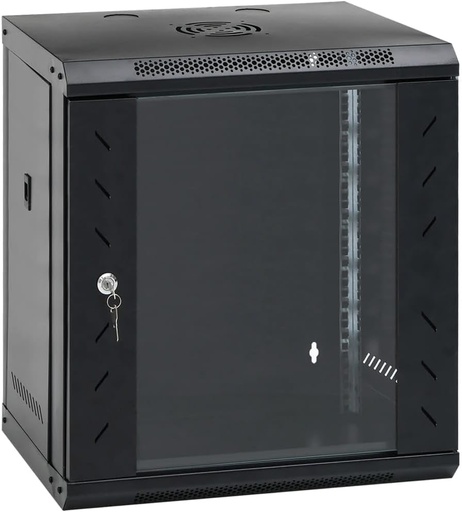 [RACK12U-PRO] GABINETE RACK CERRADO 12U 530 X 400 X 600 MM